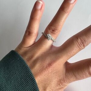 Ever Us 14K‎ White Gold Diamond Ring Round Cut Engagement Wedding Promise Ring